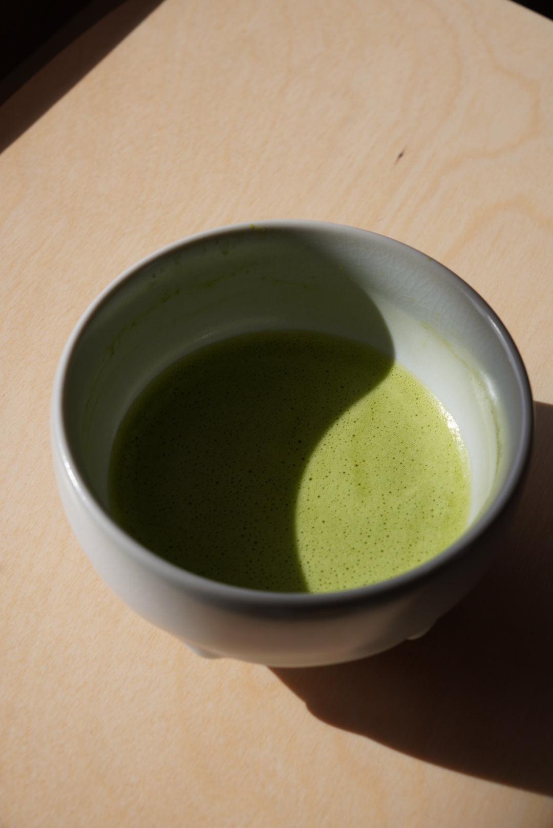 small bowl of prepared matcha called usucha